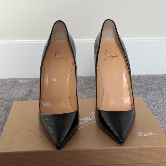 Black Christian Louboutin So Kate 120 Patent Pump - Picture 3 of 4